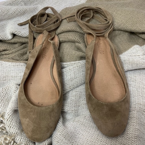 Madewell Olive “April” Ankle Wrap Flat - Picture 3 of 5